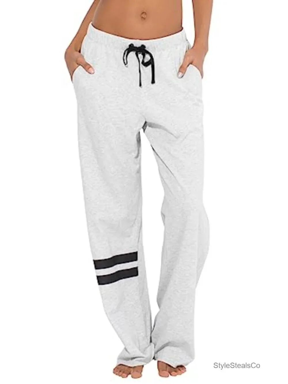 Relaxed Boyfriend Fit Lounge Pants with Pockets